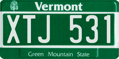 VT license plate XTJ531