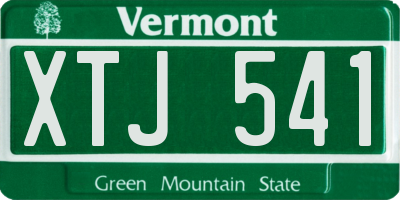 VT license plate XTJ541