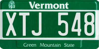 VT license plate XTJ548