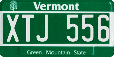 VT license plate XTJ556