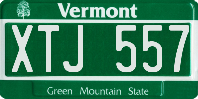 VT license plate XTJ557