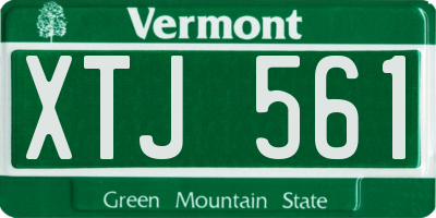 VT license plate XTJ561