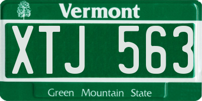 VT license plate XTJ563