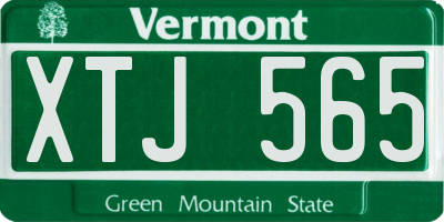 VT license plate XTJ565
