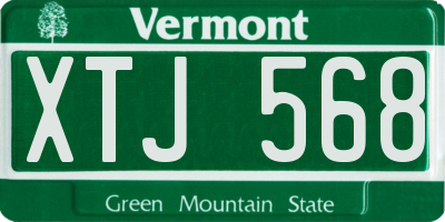 VT license plate XTJ568