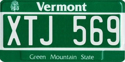 VT license plate XTJ569
