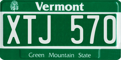 VT license plate XTJ570