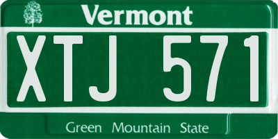 VT license plate XTJ571