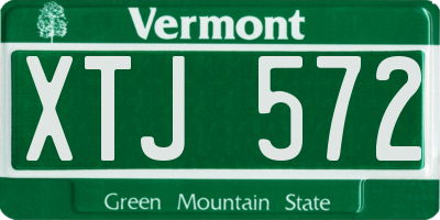 VT license plate XTJ572