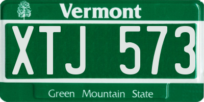 VT license plate XTJ573
