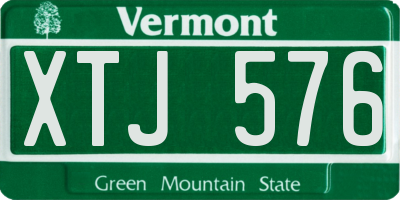 VT license plate XTJ576