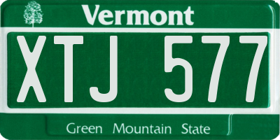 VT license plate XTJ577