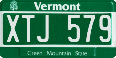 VT license plate XTJ579