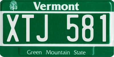 VT license plate XTJ581