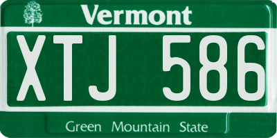 VT license plate XTJ586