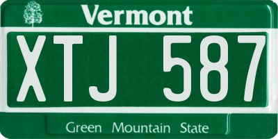 VT license plate XTJ587