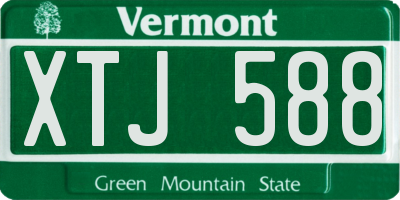 VT license plate XTJ588