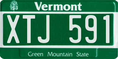 VT license plate XTJ591