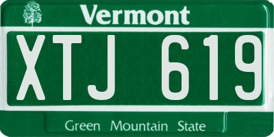 VT license plate XTJ619