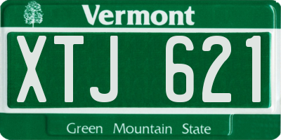VT license plate XTJ621