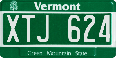 VT license plate XTJ624