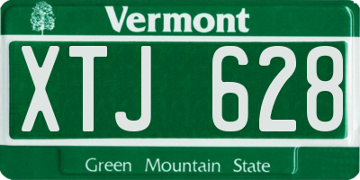 VT license plate XTJ628