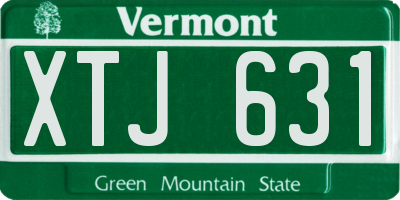 VT license plate XTJ631