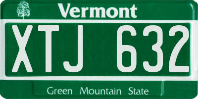 VT license plate XTJ632