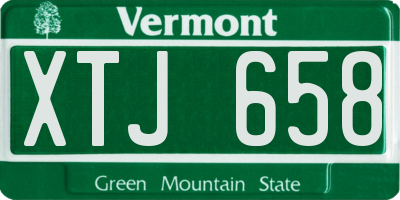 VT license plate XTJ658