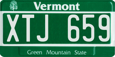 VT license plate XTJ659