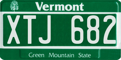 VT license plate XTJ682