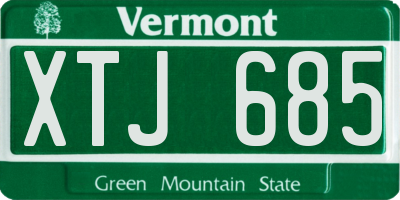 VT license plate XTJ685