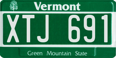 VT license plate XTJ691