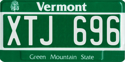 VT license plate XTJ696