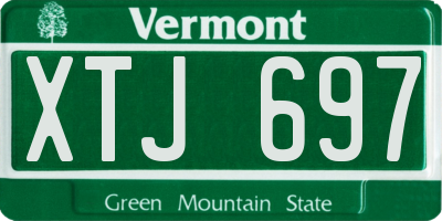 VT license plate XTJ697