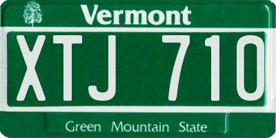 VT license plate XTJ710
