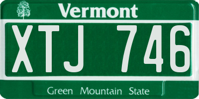 VT license plate XTJ746