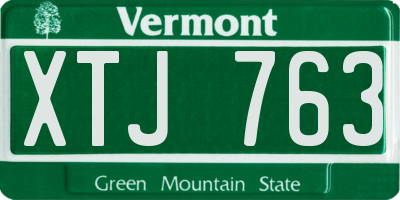 VT license plate XTJ763