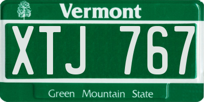 VT license plate XTJ767