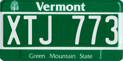 VT license plate XTJ773