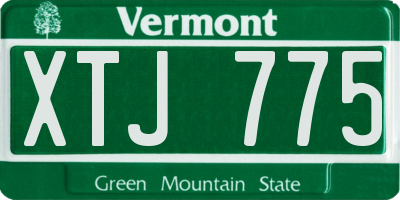 VT license plate XTJ775