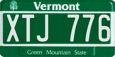 VT license plate XTJ776