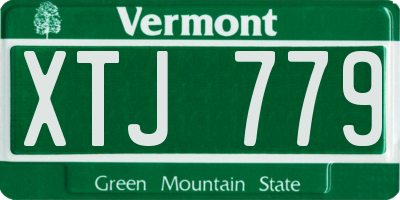 VT license plate XTJ779