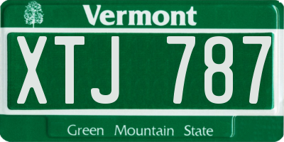 VT license plate XTJ787