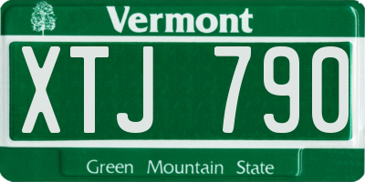 VT license plate XTJ790