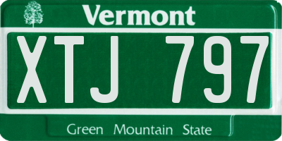 VT license plate XTJ797