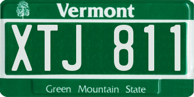 VT license plate XTJ811