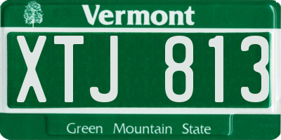 VT license plate XTJ813
