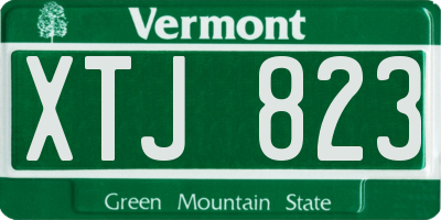 VT license plate XTJ823