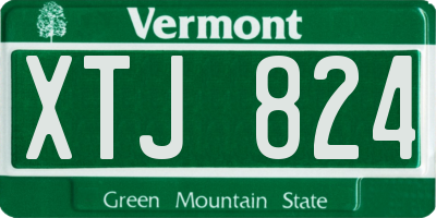 VT license plate XTJ824